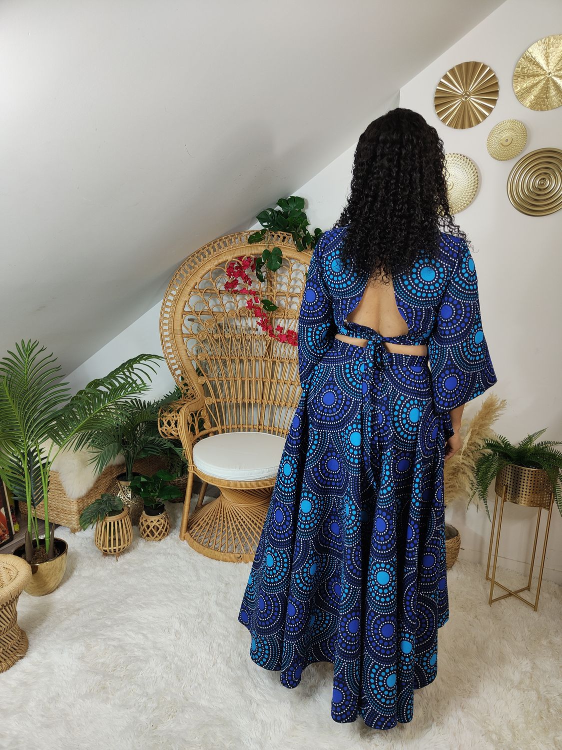 Ensemble Jupe trapèze Wax et top dos nu