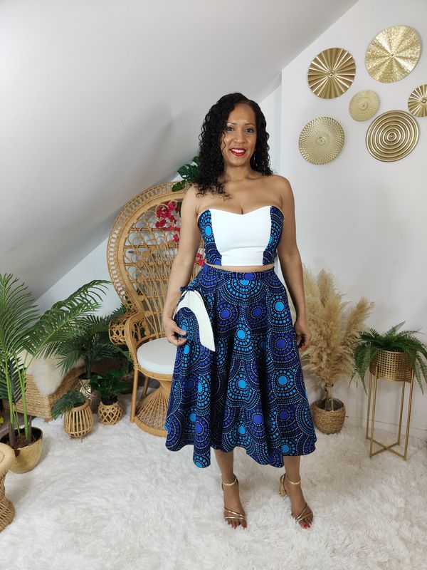 Ensemble Jupe midi Wax et top dos bustier