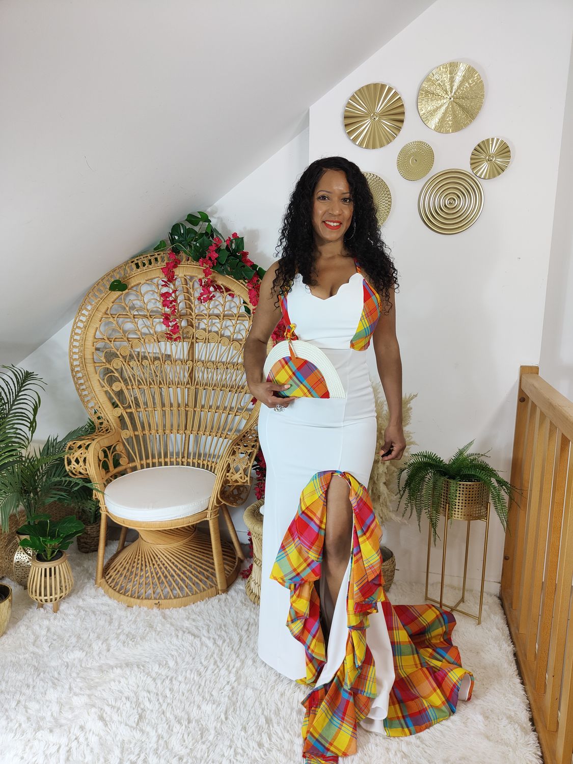 Robe de Mariée madras sans cap