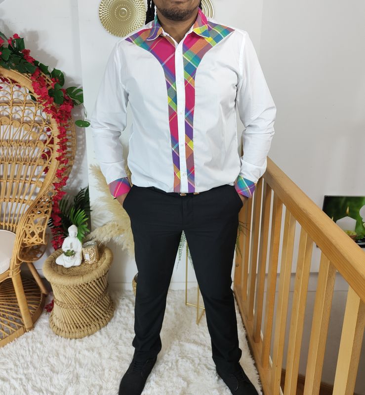 Chemise Blanche Madras