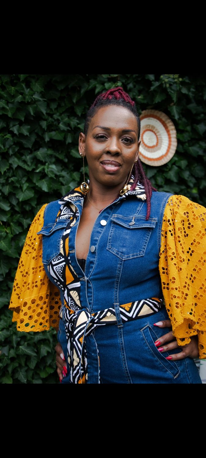 Robe Jean asymétrique Wax