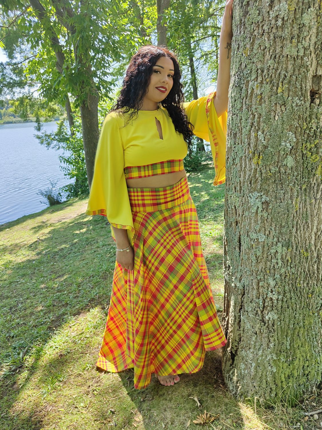 Ensemble Jupe trapèze Wax et top dos nu