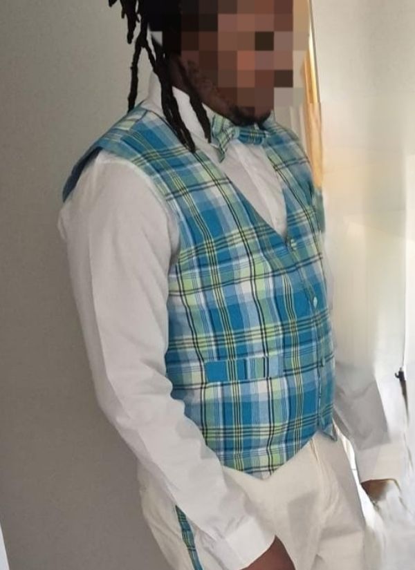 Gilet homme madras traditionnel