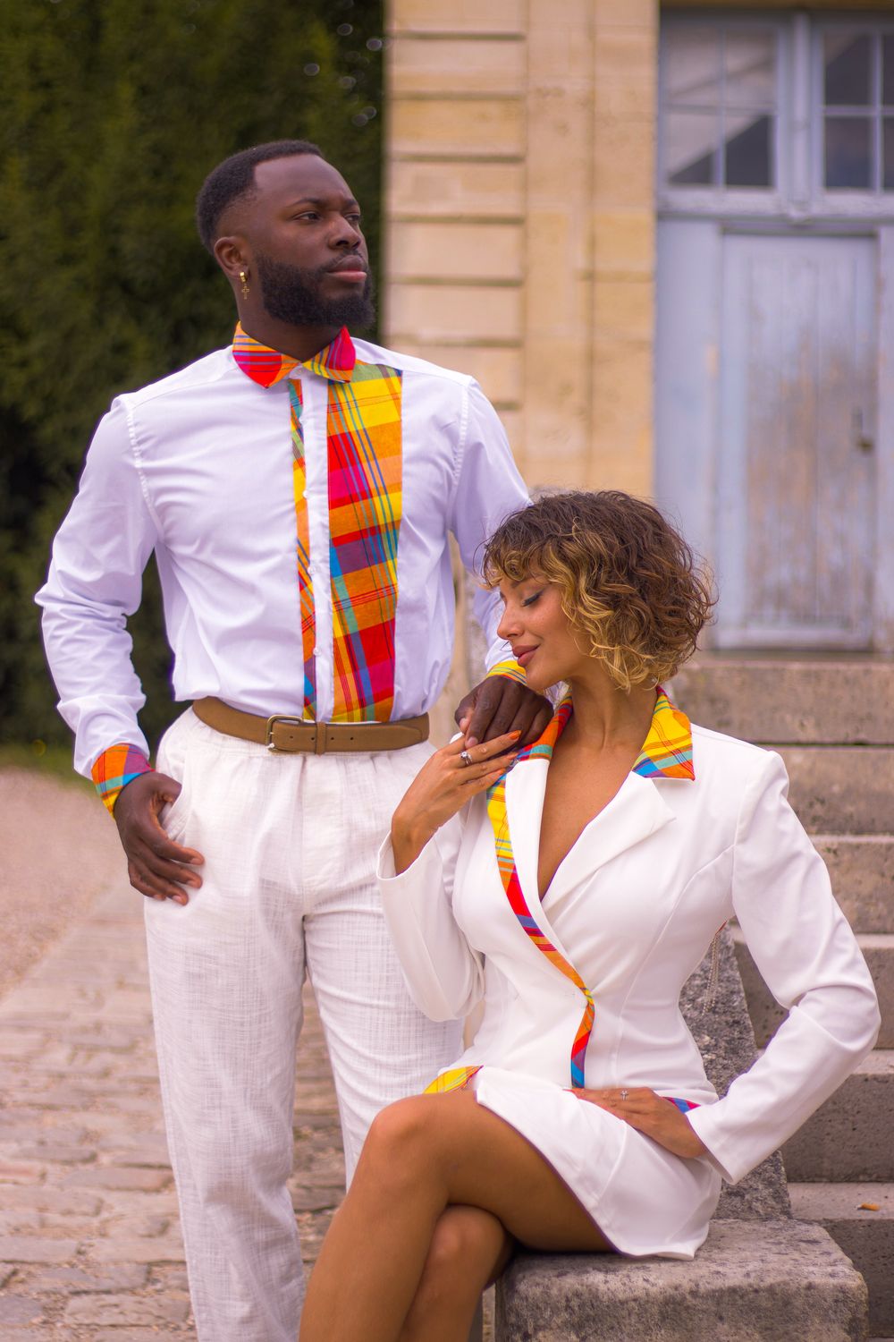 Chemise Blanche Madras