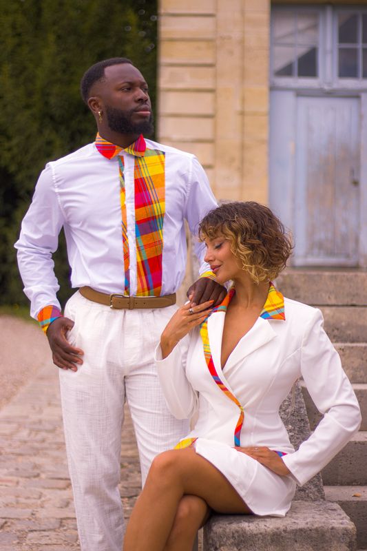 Chemise Blanche Madras