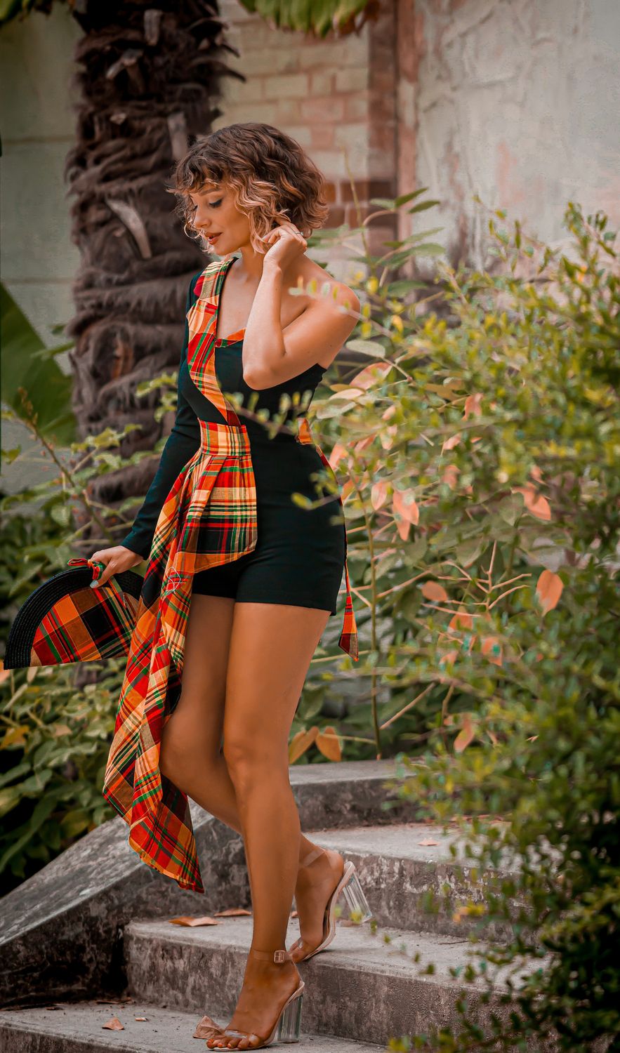 Combinaison short asymétrique Madras