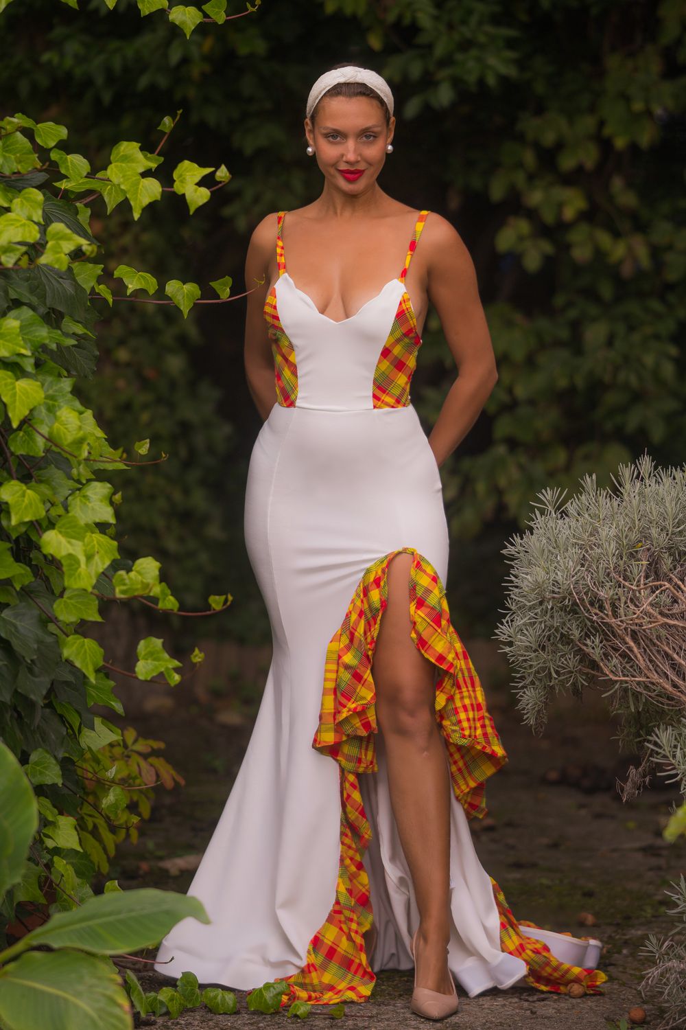 Robe de Mariée madras sans cap