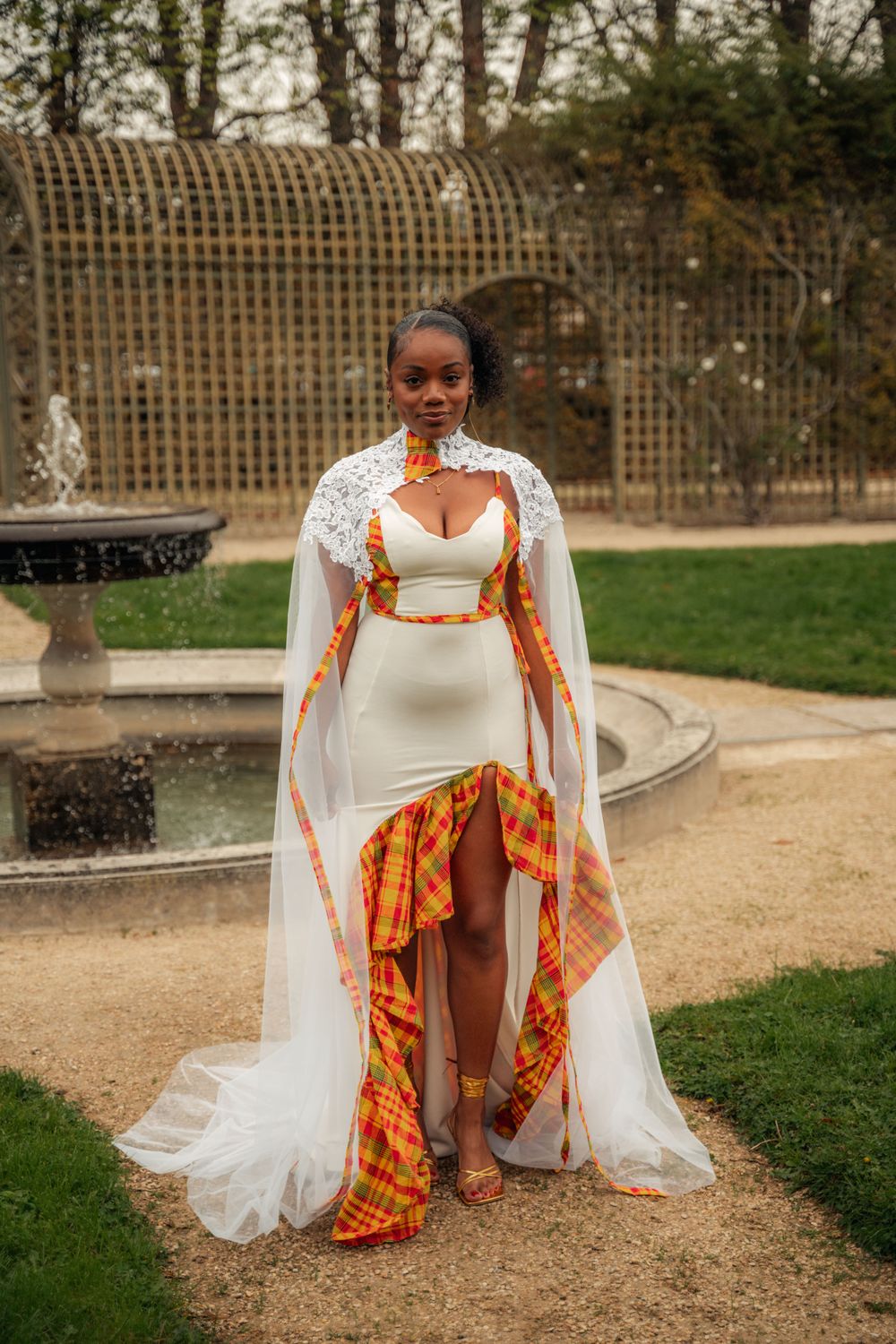 Robe de Mariée madras sans cap Robe de Mariée madras sans cap