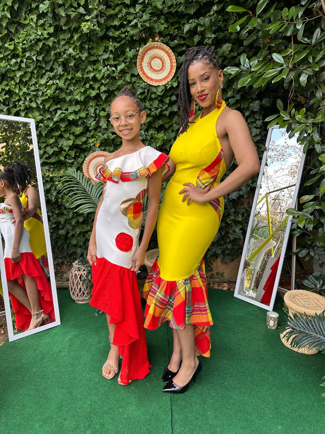 Robe blanche Asymétrique Madras Robe blanche Asymétrique Madras