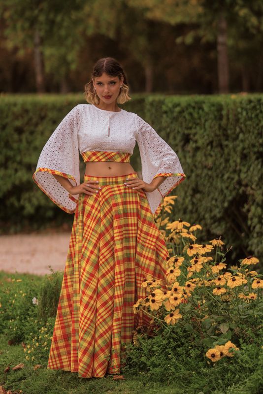 Jupe cercle Madras