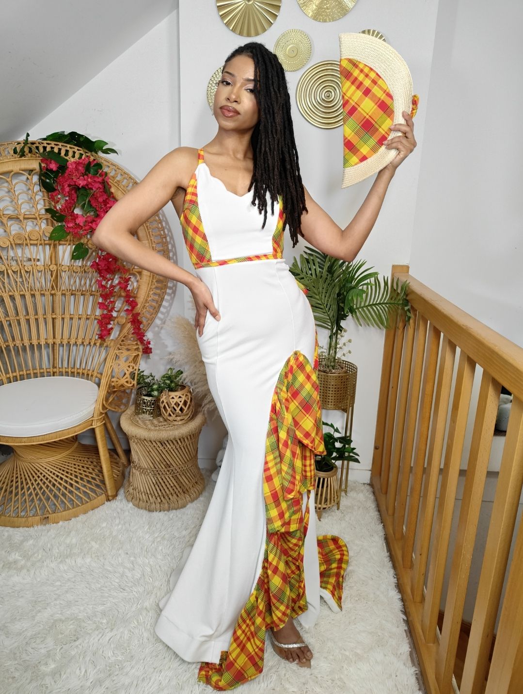 Robe de Mariée madras sans cap