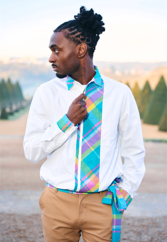 Chemise Blanche Madras