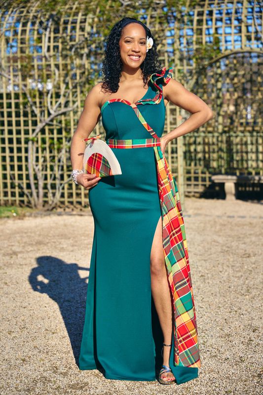 Robe coloré asymétrique Madras Robe coloré asymétrique Madras