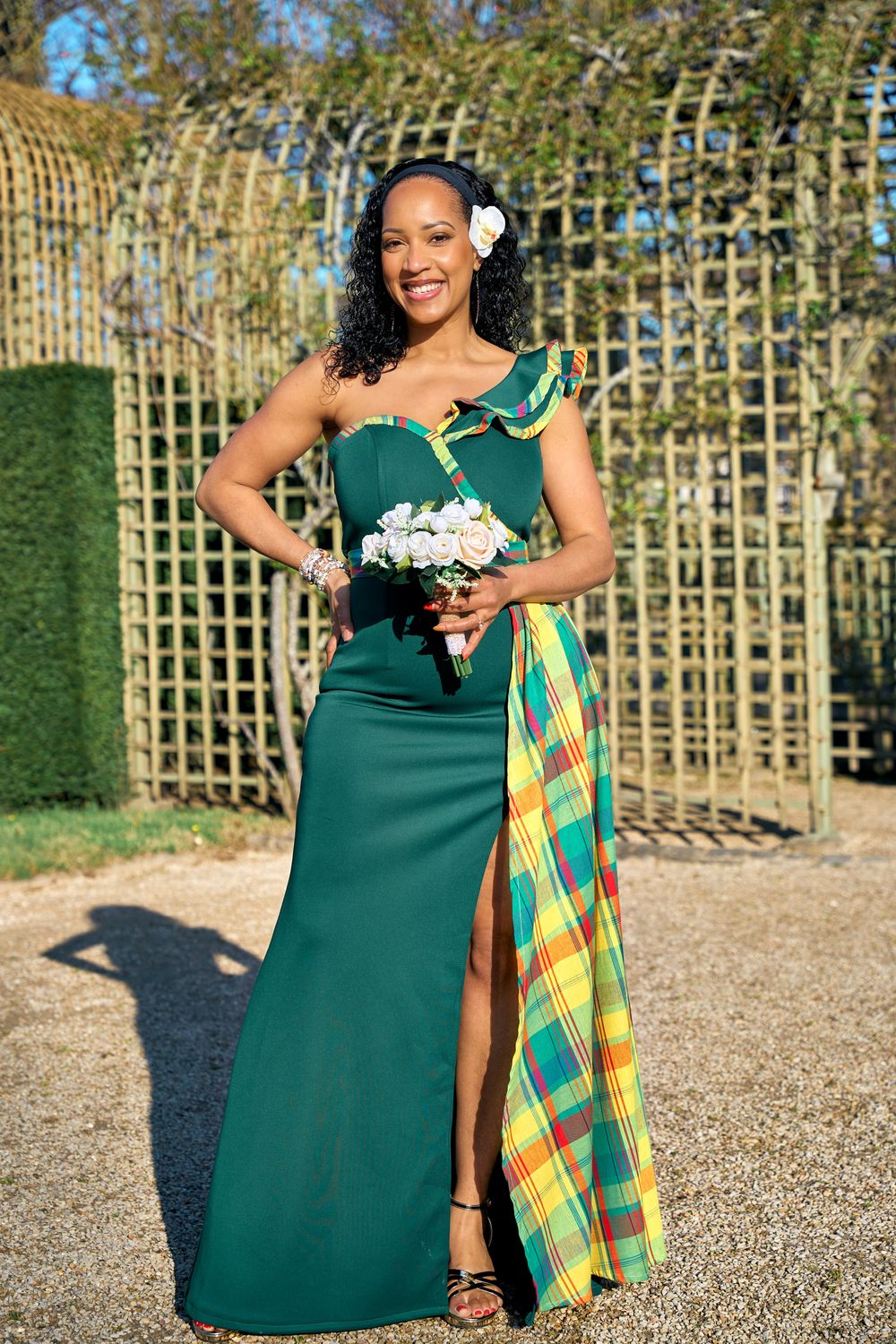 Robe coloré asymétrique Madras Robe coloré asymétrique Madras