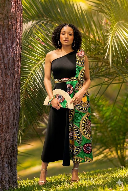 Robe asymétrique forme trapèze wax