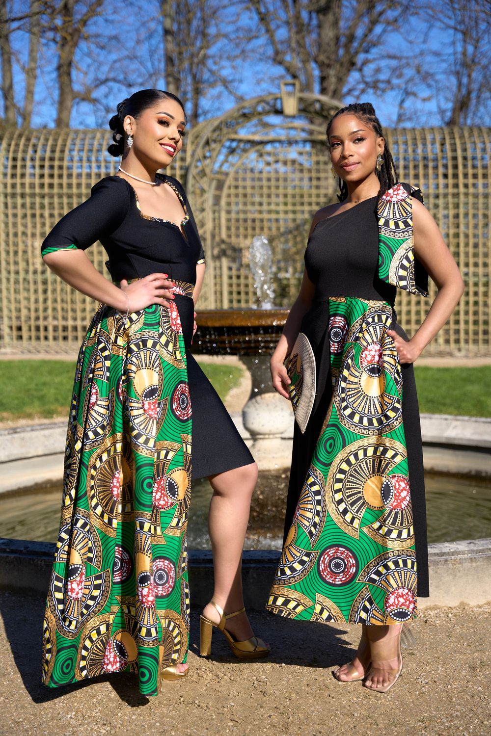 Robe asymétrique moulante wax