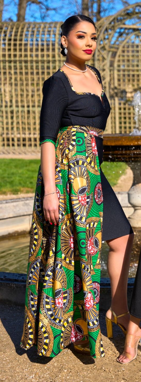 Robe asymétrique moulante wax Robe asymétrique moulante wax