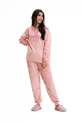 Women&#39;s Fleece Pajamas Set - Lovely Pink