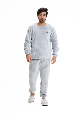 Men&#39;s Fleece Pajamas Set - Basic Gray