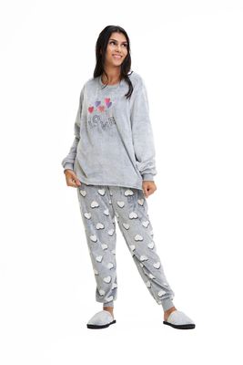 Women&#39;s Fleece Pajamas Set - Love