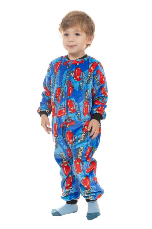Toddler&#39;s Fleece Jumpsuit Pajamas - Red Cars