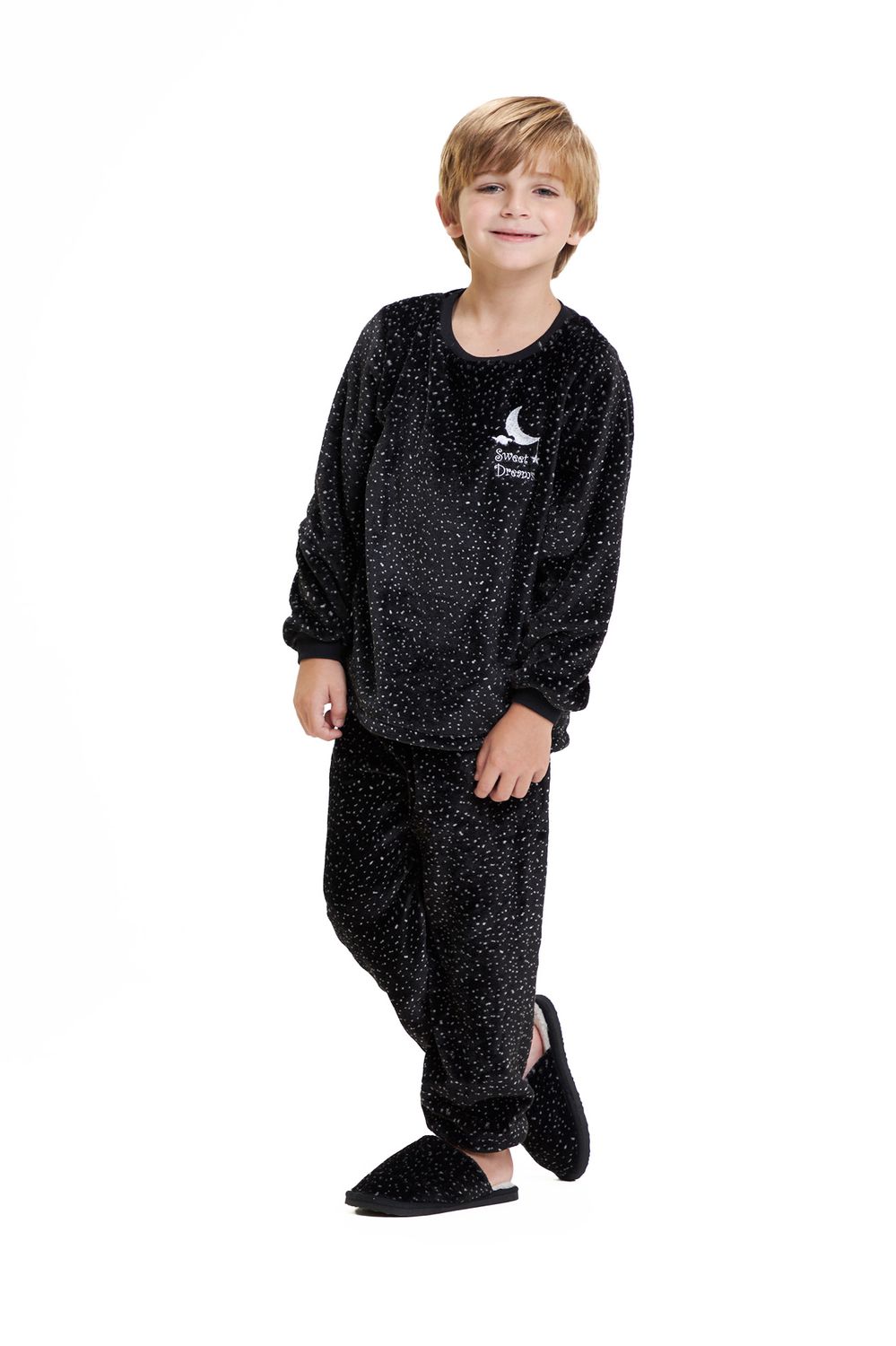 Unisex&#39;s Fleece Long Pajamas Set - Sweet Dreams