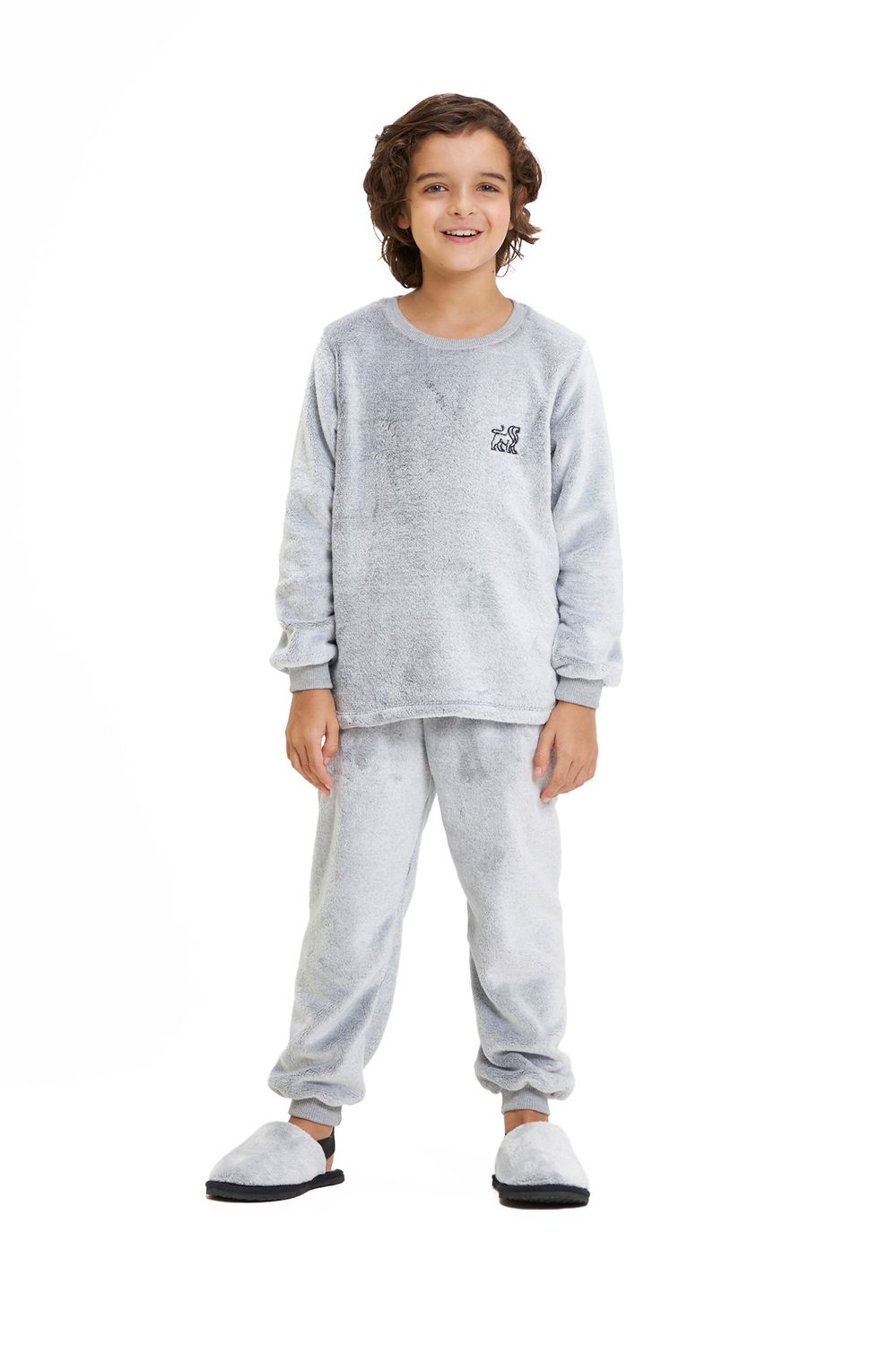 Unisex&#39;s Fleece Long Pajamas Set - Basic