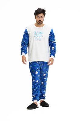 Men&#39;s Fleece Pajamas Set - Game Over