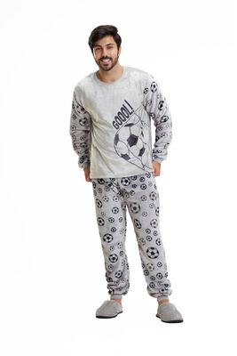 Men&#39;s Fleece Pajamas Set - Soccer