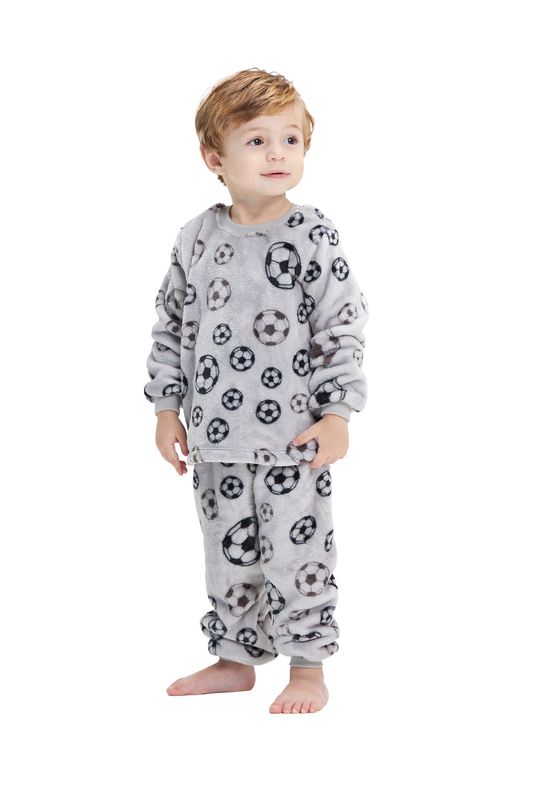 Toddler&#39;s Fleece Long Pajamas Set - Soccer