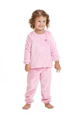 Toddler&#39;s Fleece Jumpsuit Pajamas - Light Pink Wand