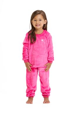 Toddler&#39;s Fleece Jumpsuit Pajamas - Hot Pink Wand