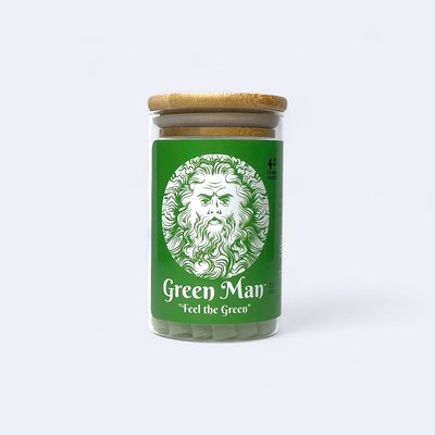1¼ Green Rice Cones 40 count Glass Jar