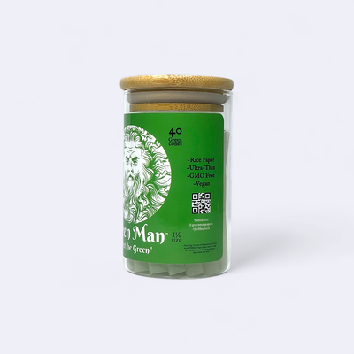 1¼ Green Rice Cones 40 count Glass Jar