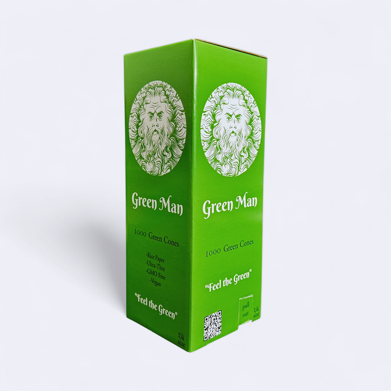 1¼ Green Rice Cones 1000 count Box