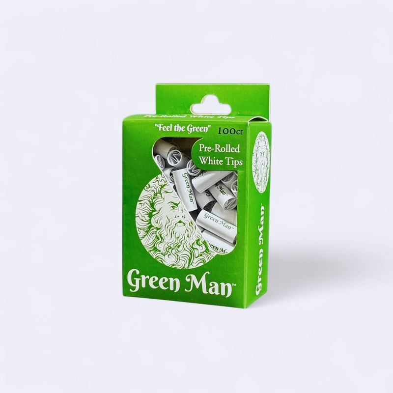Pre-Rolled Green Man Tips 100 Count Box