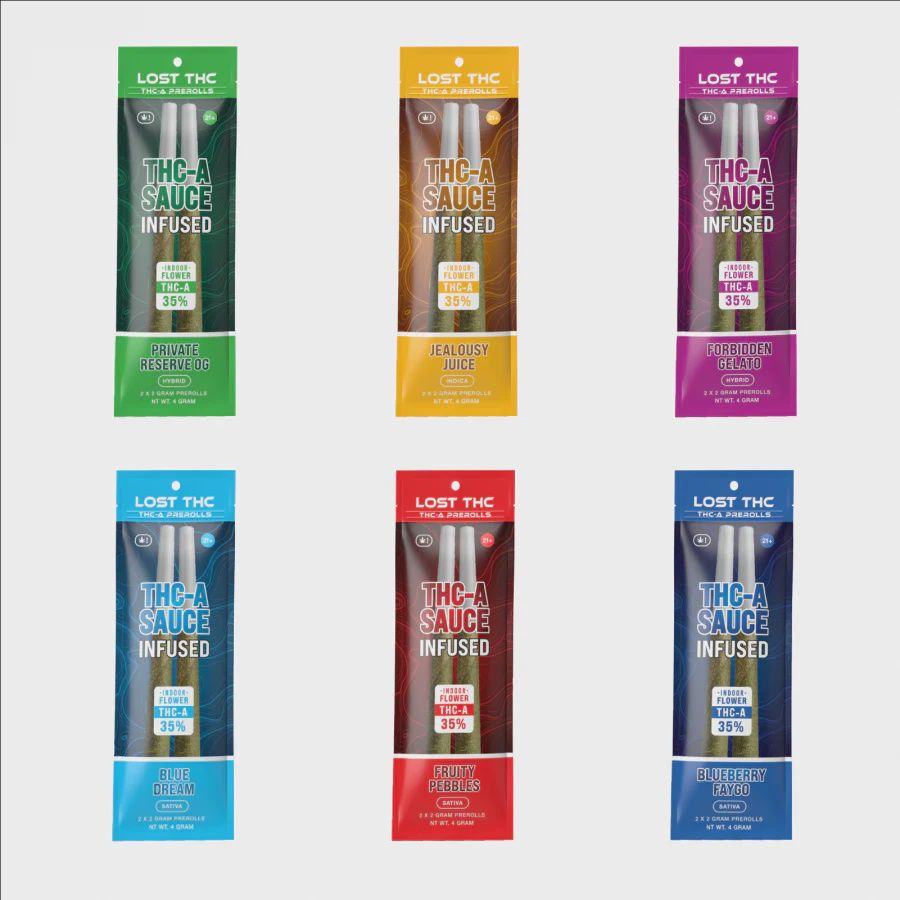 Lost THC THC-A Sauce Infused Prerolls