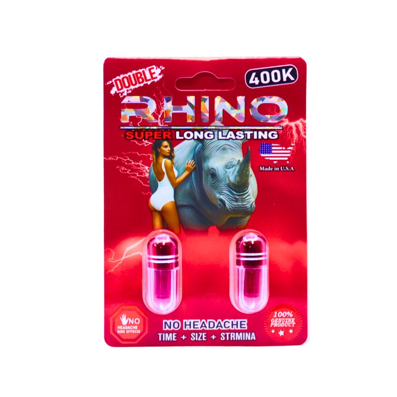 RHINO GIRL RED 400K PREMIUM MALE ENHANCEMENT PILL (2CT) DISPLAY OF 24