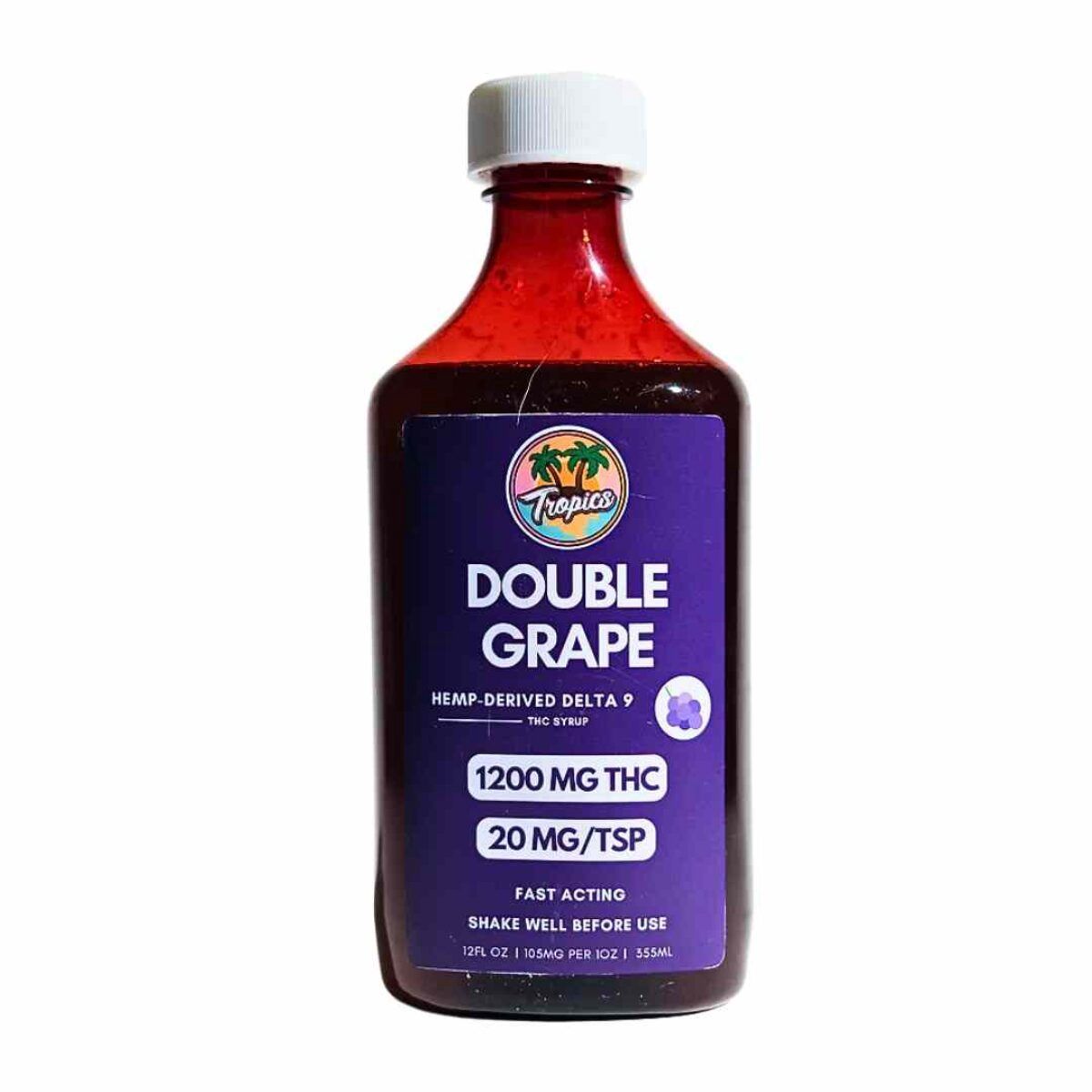 THC Syrup 1200mg by Tropics - Double Grape