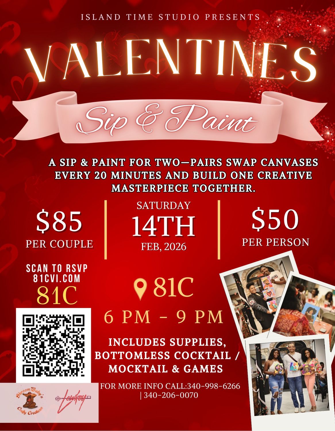 V DAY SIP &amp; PAINT (SINGLE TICKET)