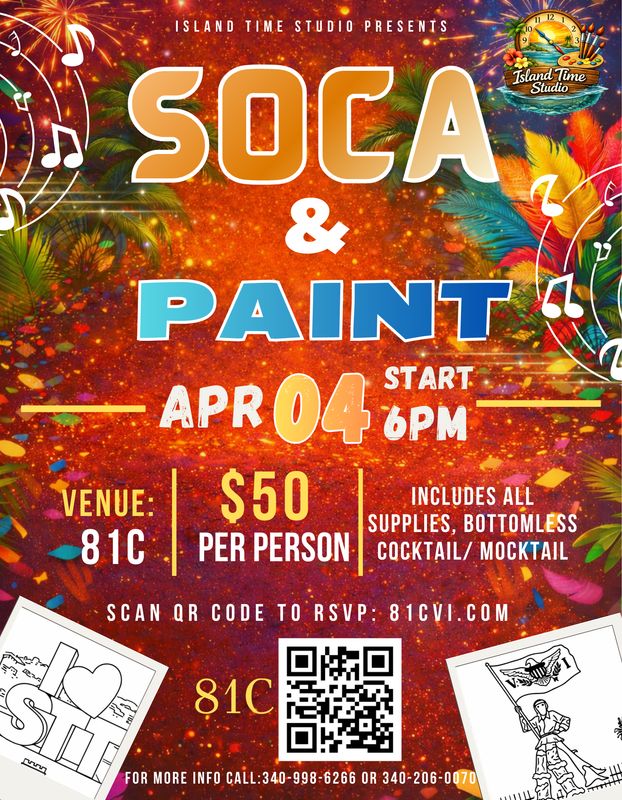SOCA &amp; PAINT (SINGLE TICKET)
