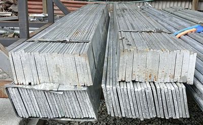 FLATBAR HOT DIP GALV STEEL 100x5x6000mm