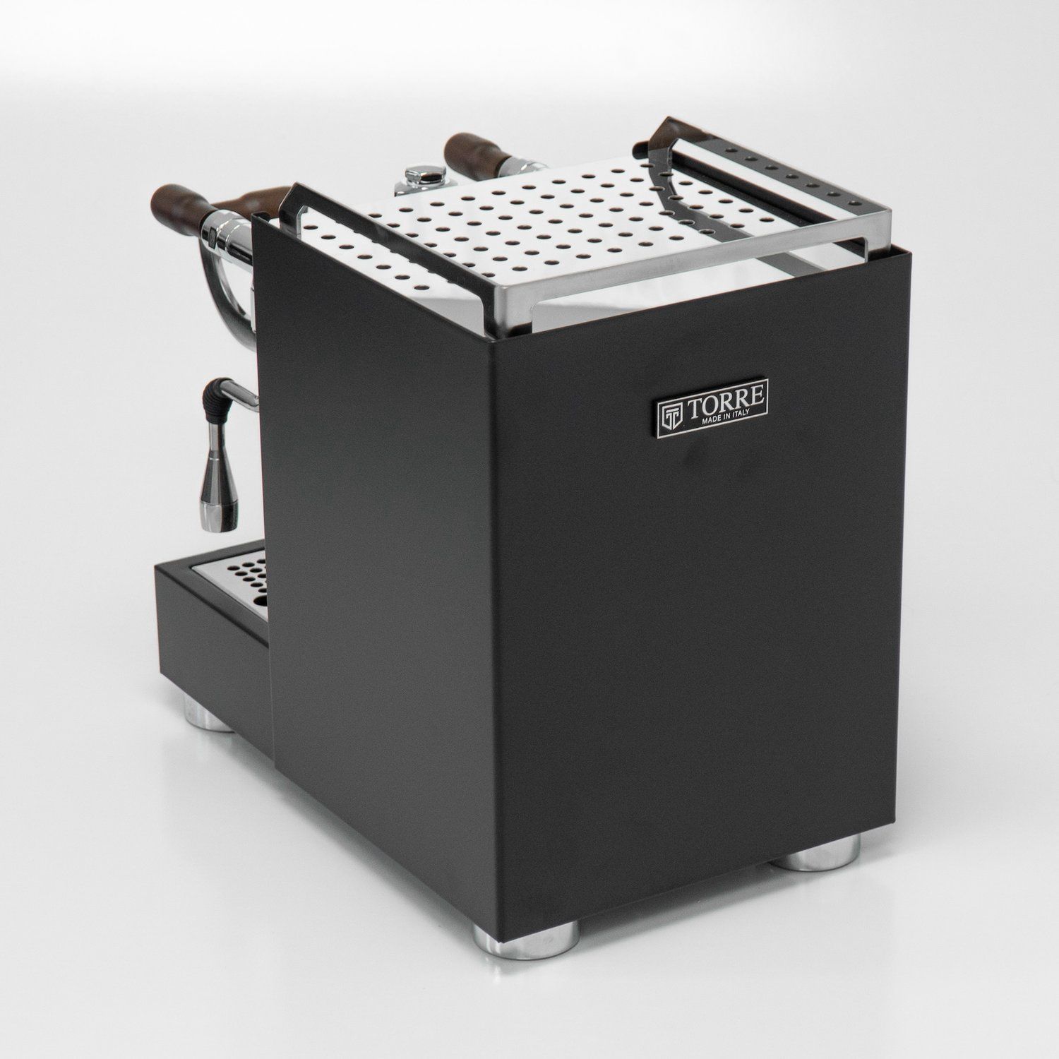 1gr Torre Luigino TSP Matte Black with Wood and Joystick Coffee Machine