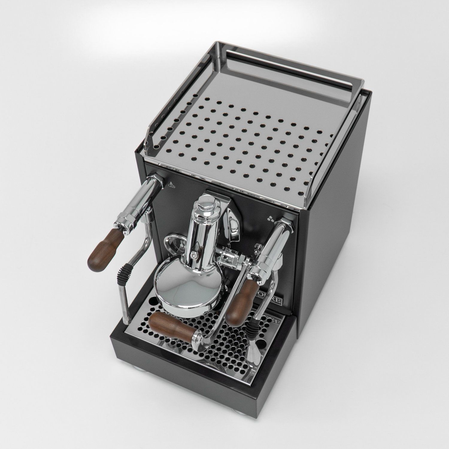 1gr Torre Luigino TSP Matte Black with Wood and Joystick Coffee Machine