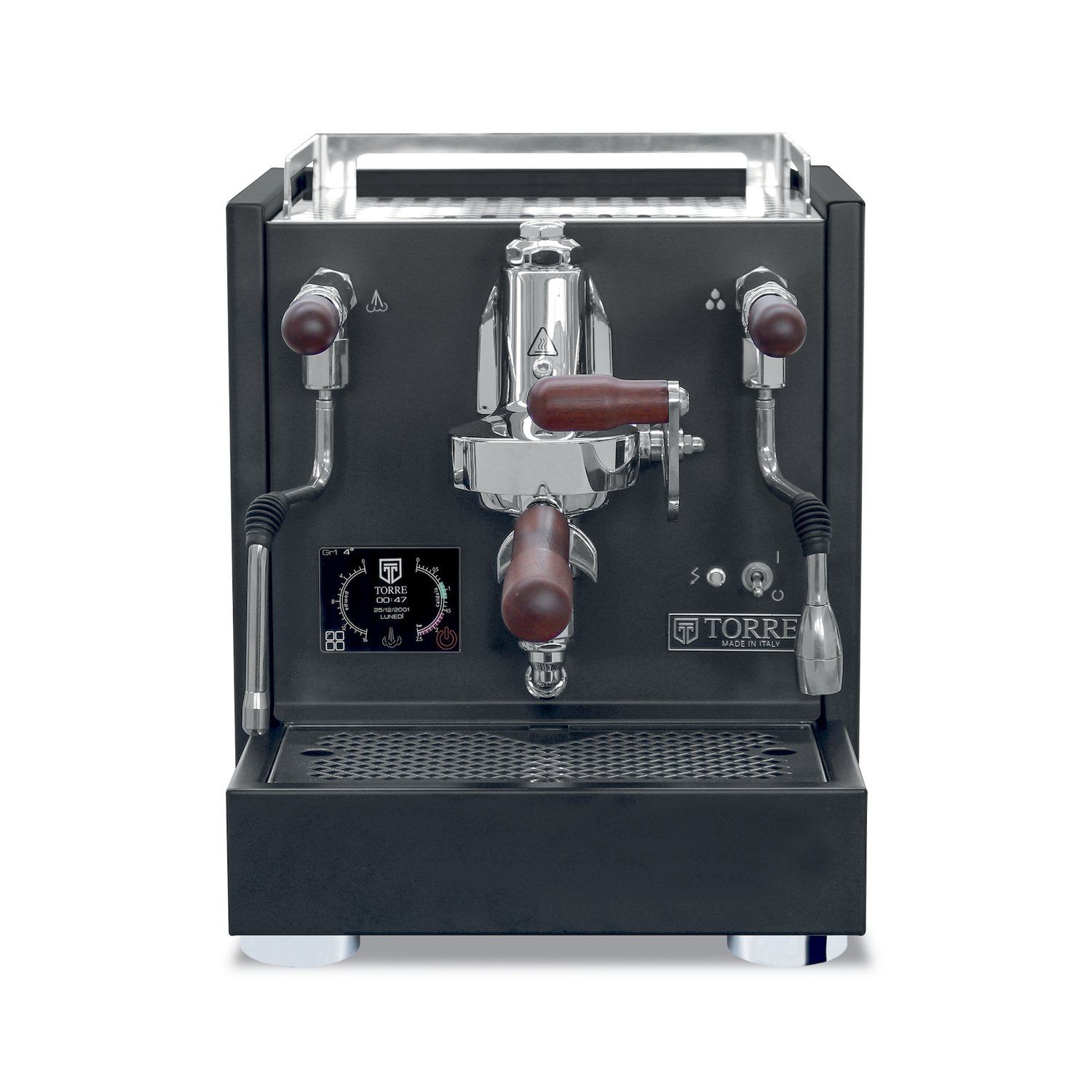 1gr Torre Peppina EVO Matte Black With Wood Coffee Machine
