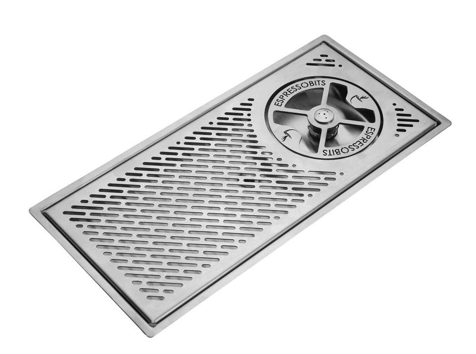 Espresso Bits Jug Rinser with 10mm Flange Lip  - 400x180mm