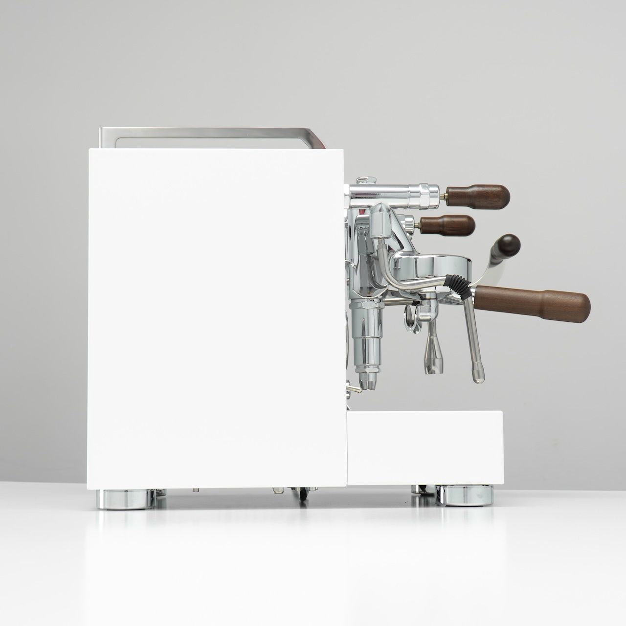 1gr Torre Luigino TSP MT White with Wood and Joystick Coffee Machine