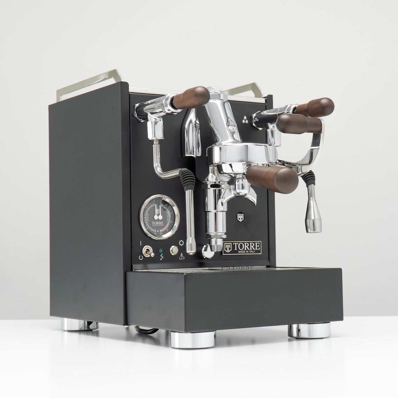 1gr Torre Luigino TSP Matte Black with Wood and Joystick Coffee Machine