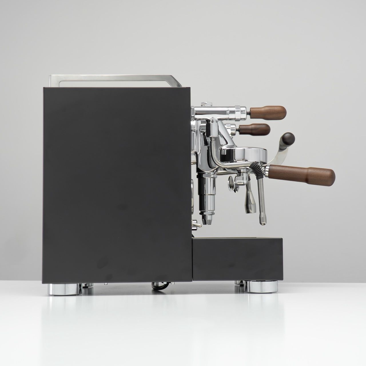 1gr Torre Luigino TSP Matte Black with Wood and Joystick Coffee Machine