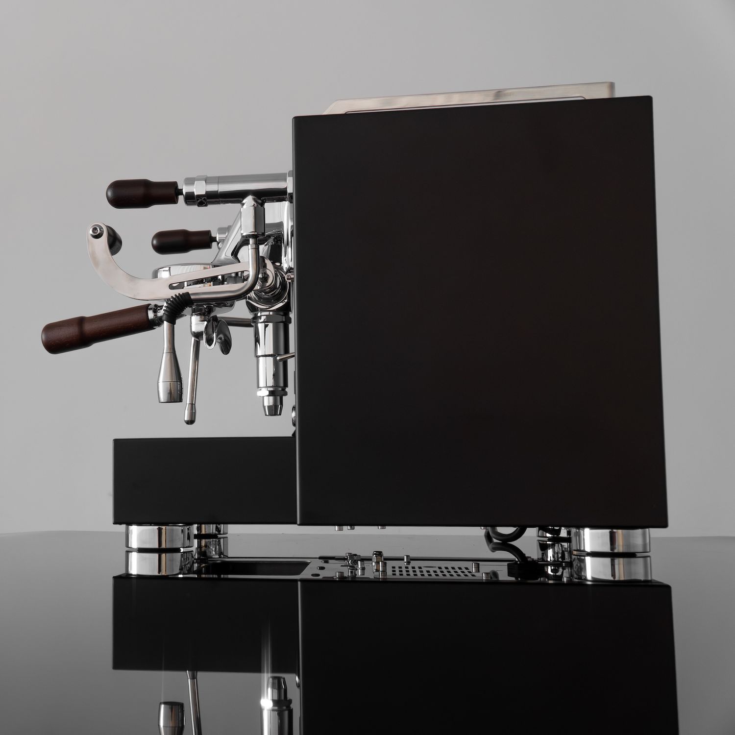 1gr Torre Peppina EVO Matte Black With Wood Coffee Machine